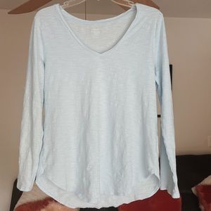 Old Navy Everywear Powder Blue Long Sleeve Shirt